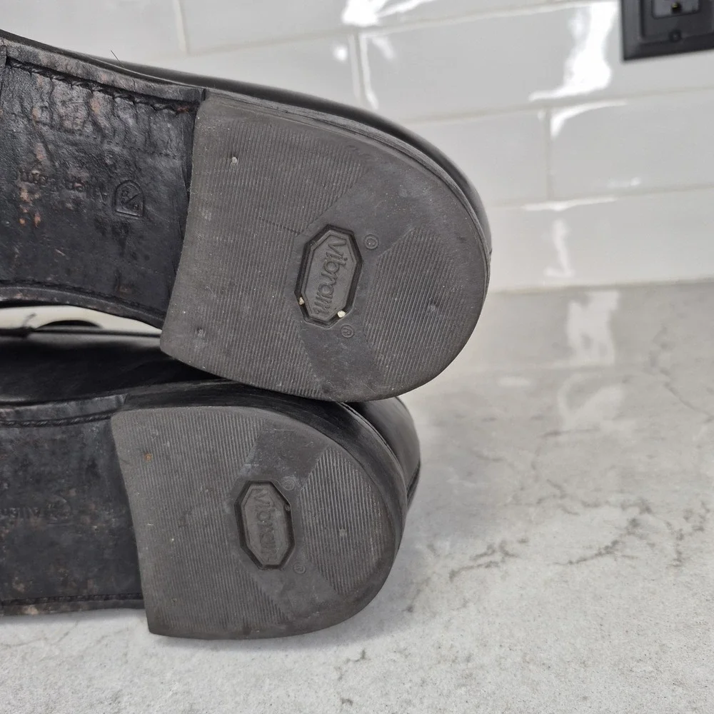 Allen Edmonds Lake Forest Loafers Shoes Black Leather‎ Hand Crafted in USA 12 D